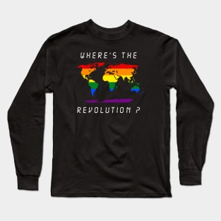 Wheres the revolution colorfull Long Sleeve T-Shirt